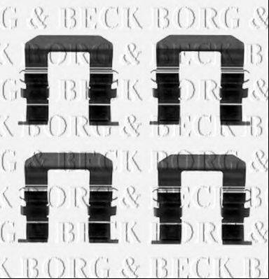 Комплектуючі, колодки дискового гальма BORG & BECK BBK1538