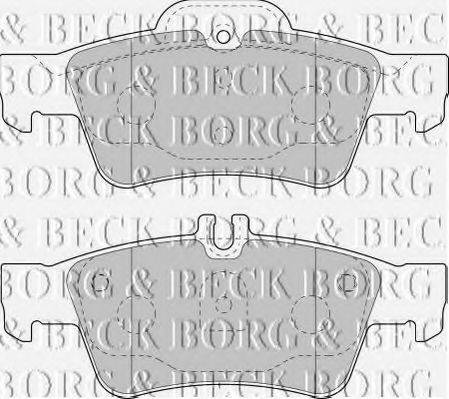 Комплект гальмівних колодок, дискове гальмо BORG & BECK BBP1798