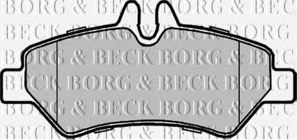Комплект гальмівних колодок, дискове гальмо BORG & BECK BBP1975