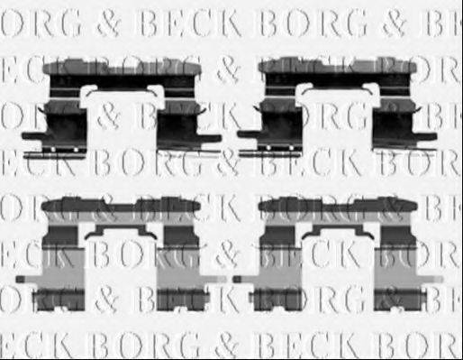 Комплектующие, колодки дискового тормоза BORG & BECK BBK1216
