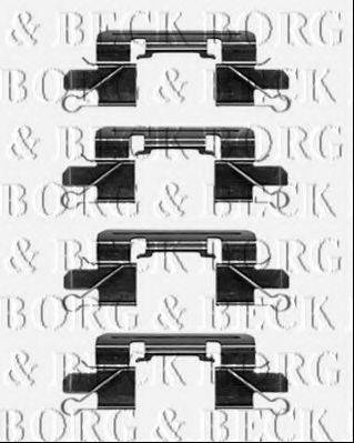 Комплектующие, колодки дискового тормоза BORG & BECK BBK1397