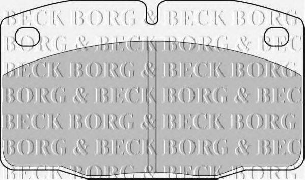 Комплект тормозных колодок, дисковый тормоз BORG & BECK BBP1117