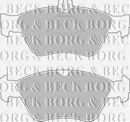 Комплект гальмівних колодок, дискове гальмо BORG & BECK BBP1454