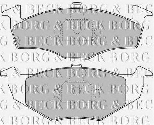 Комплект гальмівних колодок, дискове гальмо BORG & BECK BBP1471