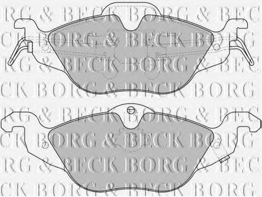 Комплект гальмівних колодок, дискове гальмо BORG & BECK BBP1563