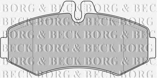 Комплект гальмівних колодок, дискове гальмо BORG & BECK BBP1664