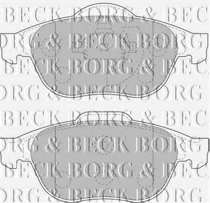 Комплект гальмівних колодок, дискове гальмо BORG & BECK BBP1731