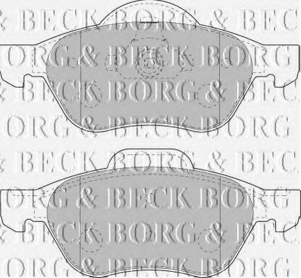 Комплект гальмівних колодок, дискове гальмо BORG & BECK BBP1806