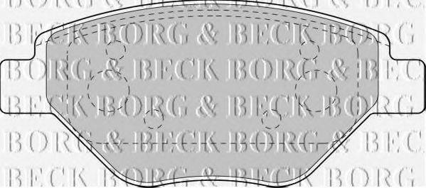 Комплект гальмівних колодок, дискове гальмо BORG & BECK BBP1851