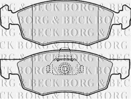Комплект гальмівних колодок, дискове гальмо BORG & BECK BBP1886