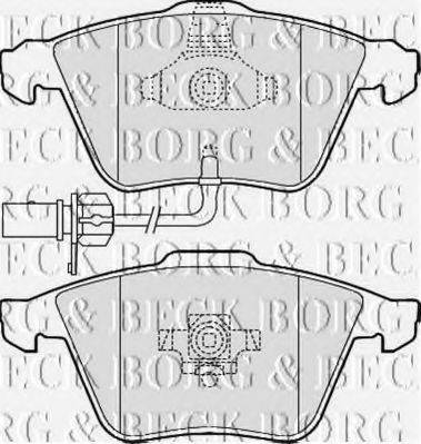 Комплект гальмівних колодок, дискове гальмо BORG & BECK BBP2013