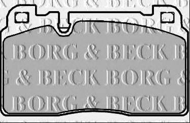 Комплект гальмівних колодок, дискове гальмо BORG & BECK BBP2382