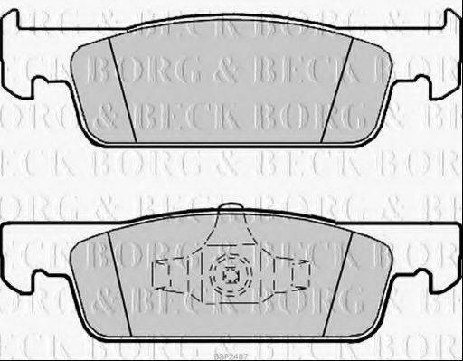 Комплект тормозных колодок, дисковый тормоз BORG & BECK BBP2407