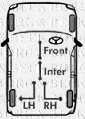 Трос, стояночная тормозная система BORG & BECK BKB1894