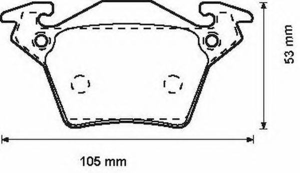 Комплект тормозных колодок, дисковый тормоз JURID 571947J-AS