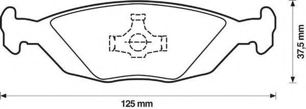 Комплект тормозных колодок, дисковый тормоз JURID 571428J