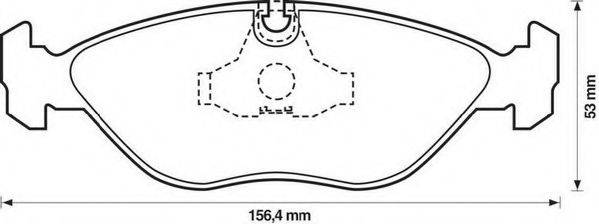 Комплект тормозных колодок, дисковый тормоз JURID 571465J