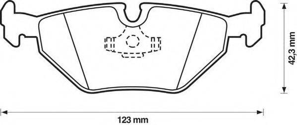 Комплект тормозных колодок, дисковый тормоз JURID 571532J