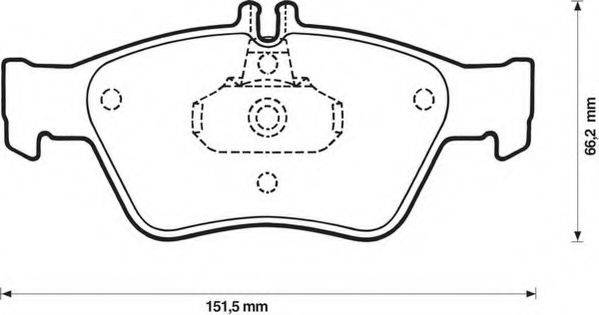 Комплект тормозных колодок, дисковый тормоз JURID 571877J