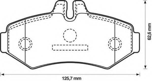 Комплект тормозных колодок, дисковый тормоз JURID 571950J