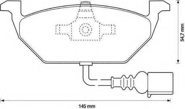 Комплект тормозных колодок, дисковый тормоз JURID 571971J