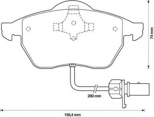 Комплект тормозных колодок, дисковый тормоз JURID 571982J