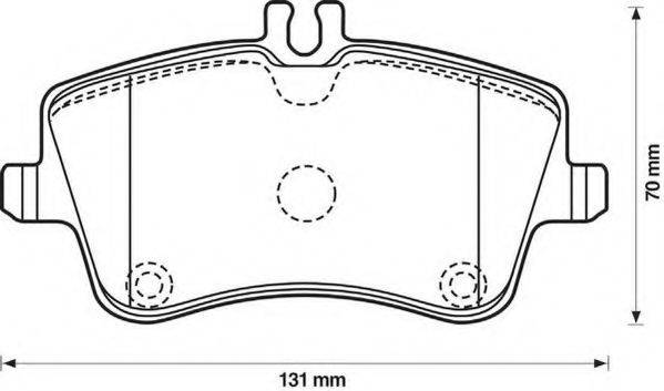 Комплект тормозных колодок, дисковый тормоз JURID 571986J