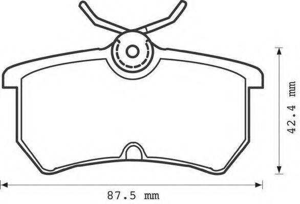 Комплект тормозных колодок, дисковый тормоз JURID 571998J