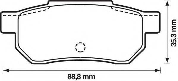 Комплект тормозных колодок, дисковый тормоз JURID 572135J