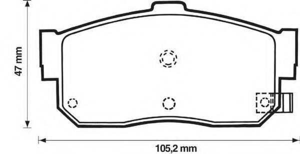 Комплект тормозных колодок, дисковый тормоз JURID 572376J