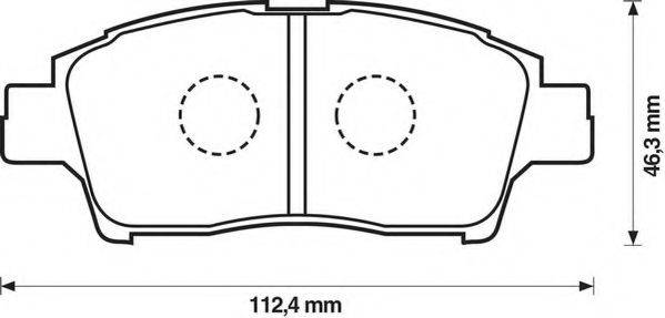 Комплект тормозных колодок, дисковый тормоз JURID 572404J