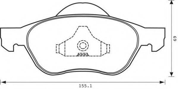 Комплект тормозных колодок, дисковый тормоз JURID 573025J
