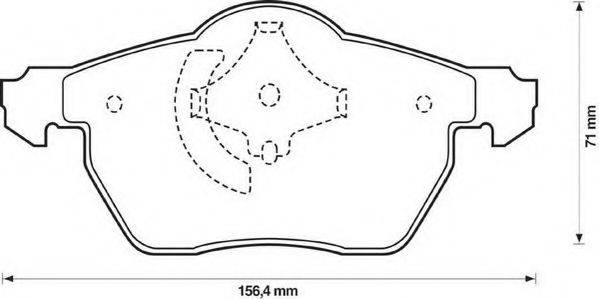 Комплект тормозных колодок, дисковый тормоз JURID 573052J