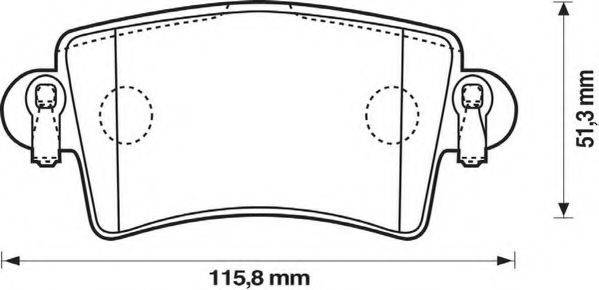 Комплект тормозных колодок, дисковый тормоз JURID 573055J