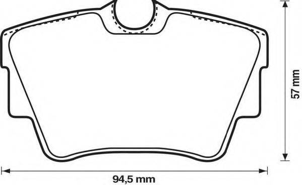 Комплект тормозных колодок, дисковый тормоз JURID 573059J