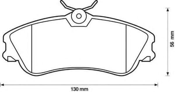 Комплект тормозных колодок, дисковый тормоз JURID 571966JC