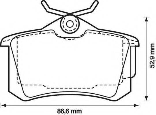 Комплект тормозных колодок, дисковый тормоз JURID 573005JC