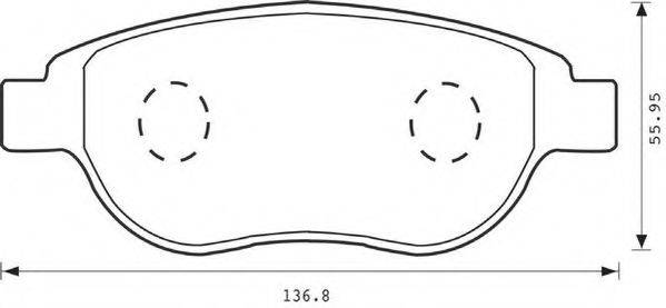 Комплект гальмівних колодок, дискове гальмо JURID 573031JC