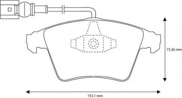 Комплект тормозных колодок, дисковый тормоз JURID 573159JC