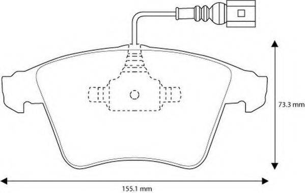 Комплект тормозных колодок, дисковый тормоз JURID 573160JC