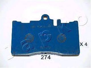Комплект тормозных колодок, дисковый тормоз JAPKO 50274