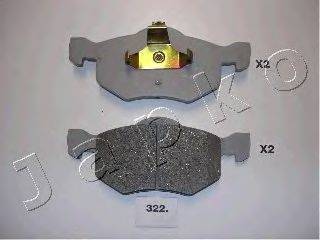 Комплект тормозных колодок, дисковый тормоз JAPKO 50322