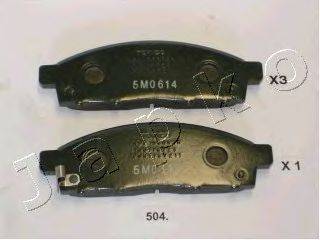 Комплект тормозных колодок, дисковый тормоз JAPKO 50504