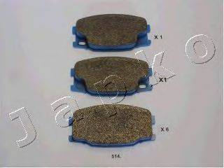 Комплект тормозных колодок, дисковый тормоз JAPKO 50514