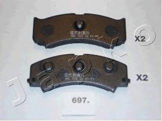 Комплект тормозных колодок, дисковый тормоз JAPKO 50697