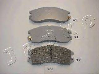 Комплект тормозных колодок, дисковый тормоз JAPKO 50705