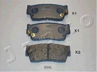 Комплект тормозных колодок, дисковый тормоз JAPKO 50806