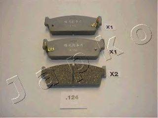 Комплект тормозных колодок, дисковый тормоз JAPKO 51124