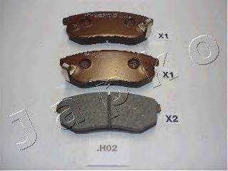 Комплект тормозных колодок, дисковый тормоз JAPKO 51H02