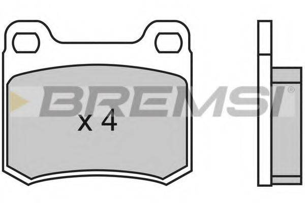 Комплект гальмівних колодок, дискове гальмо BREMSI BP2314
